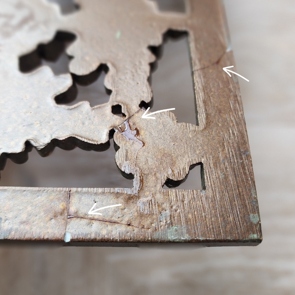 Beautiful Antique Ornate Gold / Green Plaster Wall Decor - Picture 10 of 10